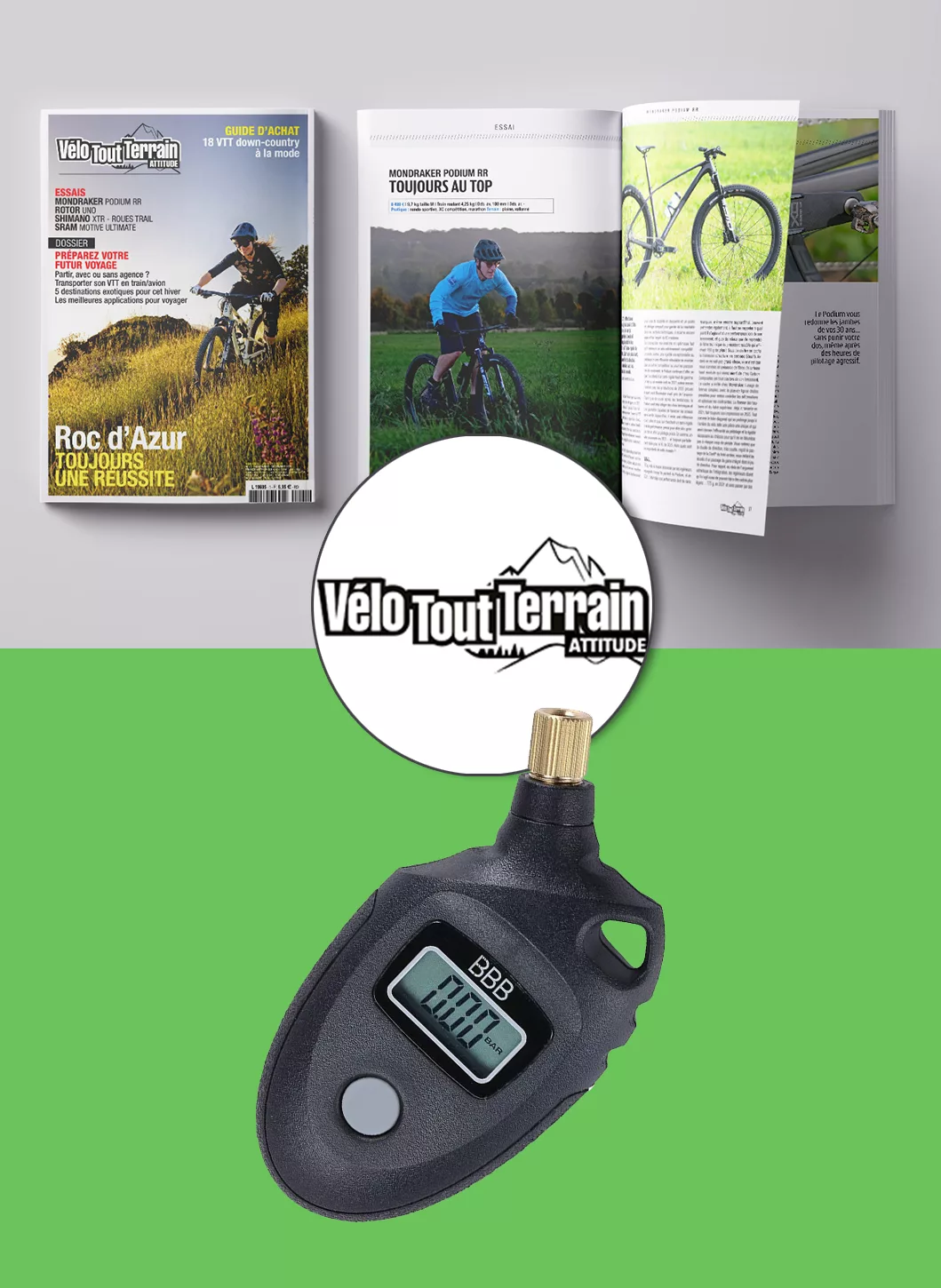 Abonnement Vélo Tout Terrain Attitude + nanomètre digital BBB