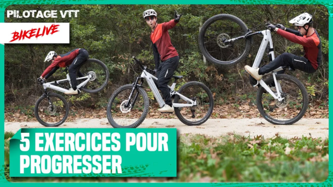 Pilotage VTT : vidéo de la semaine Pilotage VTT - 5 exercices pour progresser facilement et rapidement !