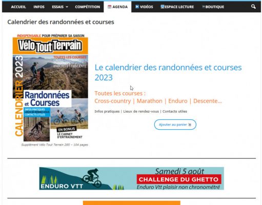 Calendrier des randonnées 2023