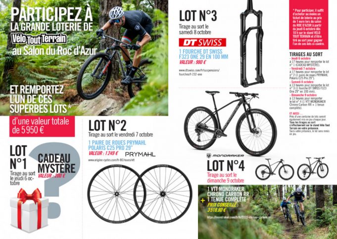 Loterie Vélo Tout Terrain au Roc d’Azur !