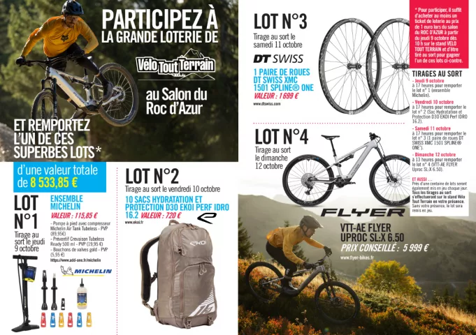 Loterie du Roc d’Azur Vélo Tout Terrain