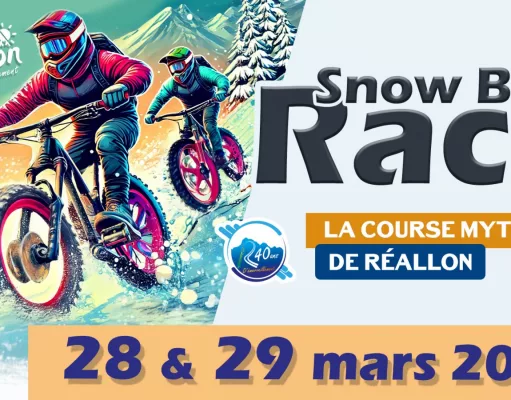 Snow bike race à Réallon