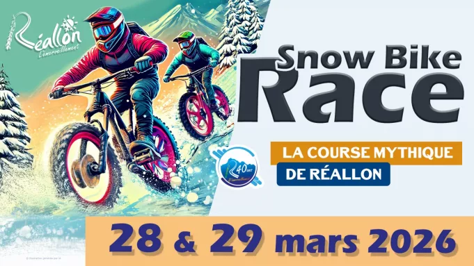 Snow bike race à Réallon